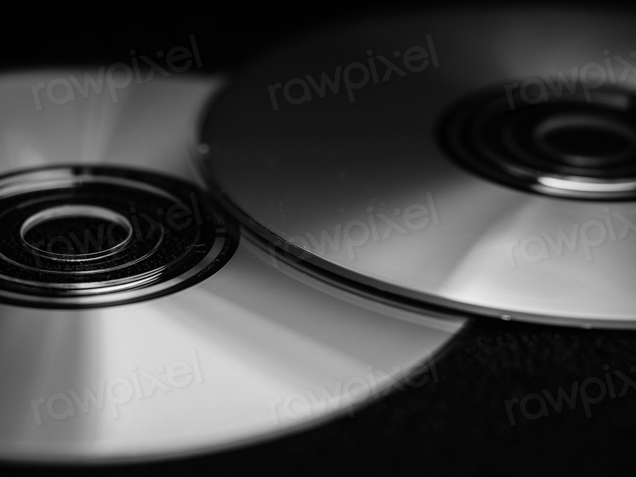 CD disks close up